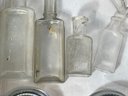 VINTAGE MINIATURE GLASS CREAMER BOTTLES, PAPERWEIGHTS, AND OTHER BOTTLES