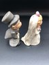 Vintage Goebel Kissing Bride And Groom Salt Pepper Shakers Germany Figurines EUC