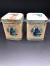 2 Spice Containers // Dutch Windmill Tin Canisters  Metal Packaging Corp Of New York