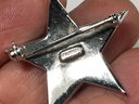 Silver Tone Star Formed Rhinestone Brooch By EISENBERG