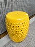 Yellow Ceramic Drum Table