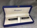 Beautiful $195 Brand Never WATERMAN - PARIS Ball Point Pen - In Original Box - Black & Silver - Very Nice !
