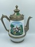 LATE 19TH CENTURY ENAMELED COFFEE POT