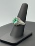 Gorgeous Caribbean Sea Spinel Cocktail Ring In Sterling Silver