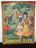 A REPRO TIN LITHOGRAPHED DIAMOND DYES SIGN