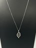Shimmering / Moving Diamond & Sterling Silver Pendant Necklace