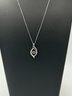 Shimmering / Moving Diamond & Sterling Silver Pendant Necklace