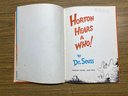 Dr. Seuss. Horton Hears A Who! First Edition 1954 Illustrated Hard Cover Book. Ex-School Library Book.