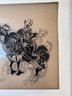 27x19 Titled: 'The Dragon' Ink On Acetate - Signed Alton S. Tobey Framed