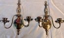 Silver Plate 2 Arm Candle Wall Sconces