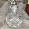 Two Fantastic Vintage WATERFORD CRYSTAL Perfume Bottles - One With Atomizer - One With Stopper - GREAT LOT !