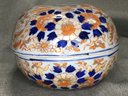 Beautiful Unusual Vintage / Antique Asian ? Chinese ? Covered Box - Hand Made / Hand Painted Piece - WOW !