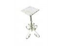 White Wrought Iron Stand/table Base Wirh Glass Top