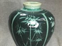 Unusual Vintage Japanese ? Asian ? Porcelain Vase With Marks - Celadon Underlay - Very Pretty Piece - Nice !