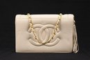 Chanel Style Handbag With Tassel And Braided Chain Strap