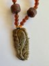 2 Carved Jade Necklaces & Jade Pendant