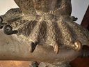 Vintage African 6 Foot Tall Bronze Sculpture, Mother Earth From The Republic Of Camaroon