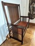Vintage Stickley Bench With Slats & Leather Seat, Extra Cushion Included