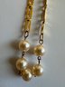 8 Long Gold Tone Necklaces, Mostly VIntage
