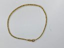 14kt Gold Italian Rope Bracelet (Approximately 2.5 Grams)