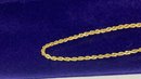 14kt Gold Italian Rope Bracelet (Approximately 2.5 Grams)