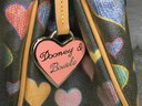 Adorable Authentic DOONEY & BOURKE Bag From CRAYON HEARTS Collection - Very Nice Bag With Enamel D & B Charm