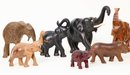Assortment Of Globally Collected Wood Elephant Figurines Plus