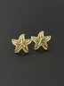 Intricate & Detailed 14k Yellow Gold Starfish Stud Earrings