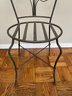 A Pair Of Vintage Wrought Iron Chairs - Leaf Pattern On Back
