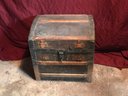 Antique Miniature Travel Trunk Charles Bostwick With Family  Written Ties Back To 1600s