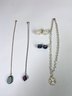 Trio Of Necklaces With 2 Pair Of Earrings