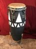 Vintage Conga Drum Restored Vintage Legs New Tight Heavy Skin Paint See Handle For Age