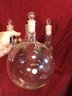 Pair Of Scientific Glass Beakers With Spouts In Heated Bases Hookah Pipe