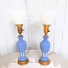 Pair Of Wedgwood Style Porcelain Table Lamps