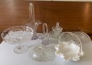 Eight Piece Glass Serving Pieces
