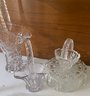 Eight Piece Glass Serving Pieces