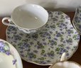 Porcelain Dishes With Purple Violets