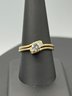 Stunning 1/2 Carat Round Diamond Engagement Ring W/ Diamond Accents In 14k Yellow Gold