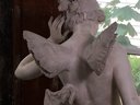 Spectacular LARGE Antique Carved Marble Statue - Beauty On Wings Of Butterfly - Exquisite Carving - Amazing !