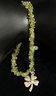 Sterling Silver Clover Charm & Clasp  Peridot Bracelet 7' Length