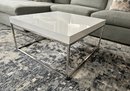 Chrome And Lacquer Topped Coffee Table ( 1 Of 2)