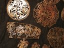 24 Vintage Copper Batik Printing Blocks  Faces Have Been Scraped With A Razor Blade To Show The Copper