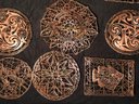 24 Vintage Copper Batik Printing Blocks  Faces Have Been Scraped With A Razor Blade To Show The Copper