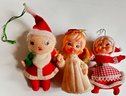 22 Vintage Christmas Ornaments, Some Felted, Some New With Tags