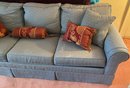 Blue Upholstered Sleeper Sofa
