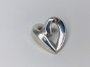 Sterling Silver Heart Pendant (Approximately 4.4 Grams)