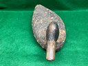 Fantastic Antique Duck Decoy With Carved Wood Head And Cork Body.