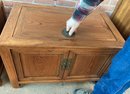 Second Solid Wood Cabinet Top Lifts Up And Doors Open Nice Detail