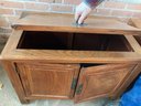 Solid Wood Cabinet Top Lifts And Doors Open Nice Detail