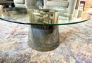 West Elm Glass Topped Table